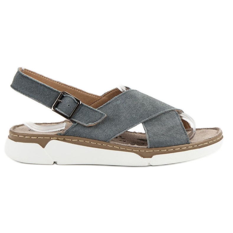 Filippo Sandales en cuir sur la plate-forme gris Filippo Sandales en cuir sur la plate-forme gris