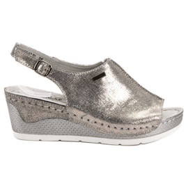 Filippo Sandales en cuir gris