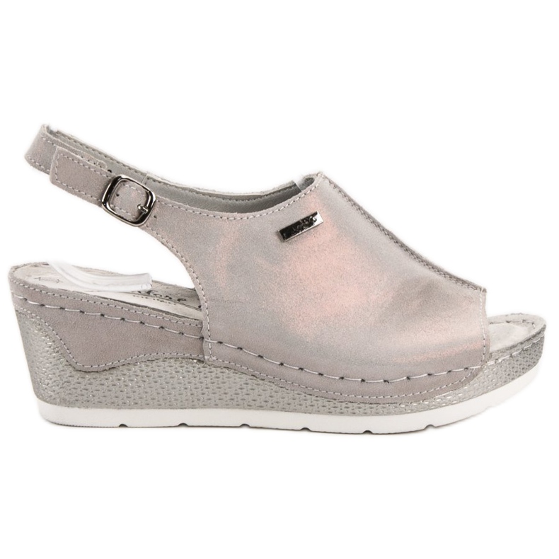 Filippo Sandales en cuir gris