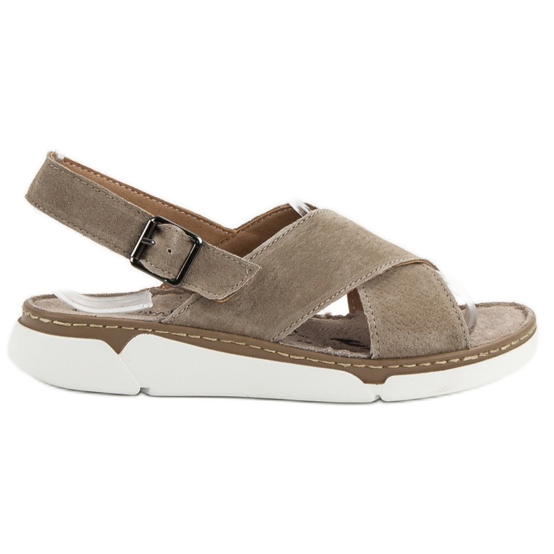 Filippo Sandales en cuir sur la plate-forme brun