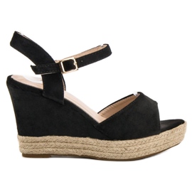 Bello Star Sandales espadrilles noir