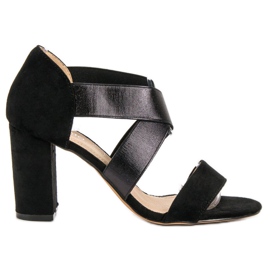 Evento Sandales à enfiler avec une bande élastique noir