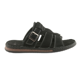 American Club American Men's Flip Flops Lightweight Podka06 Black noir