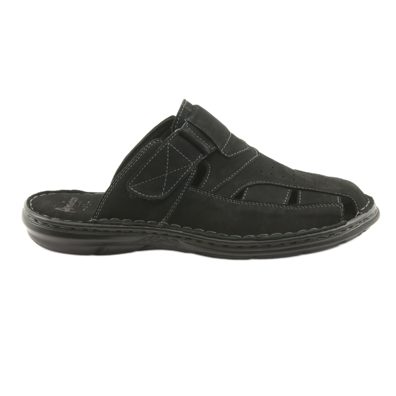 Chaussons homme léger PU American Club CY05 bas le noir