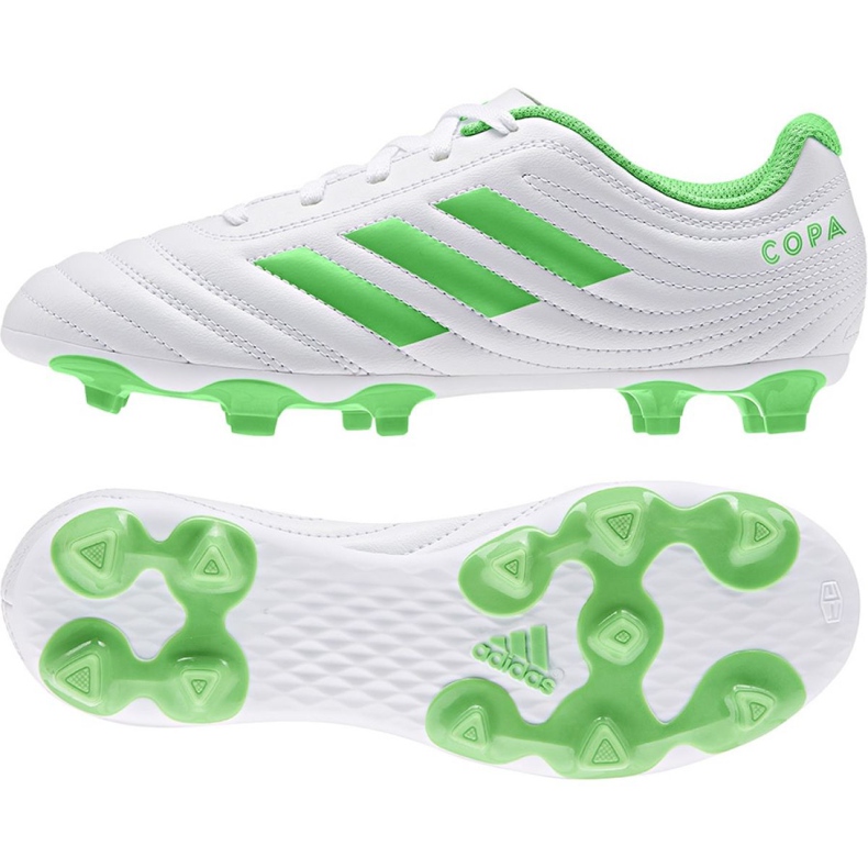 Chaussures de football Adidas Copa 19.4 Fg Jr D98089 multicolore blanche Chaussures de football Adidas Copa 19.4 Fg Jr D98089 multicolore blanche