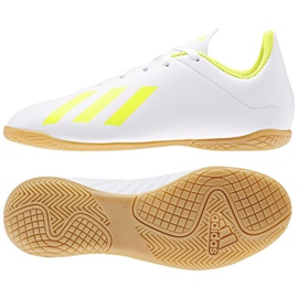 Chaussures d'intérieur adidas X 18.4 In Jr BB9411 multicolore blanche