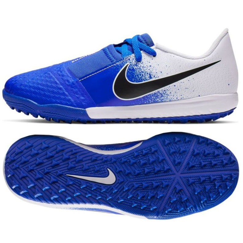 Nike Phantom Venom Academy Tf Jr AO0377-104 chaussures de football multicolore bleu Nike Phantom Venom Academy Tf Jr AO0377-104 chaussures de football multicolore bleu