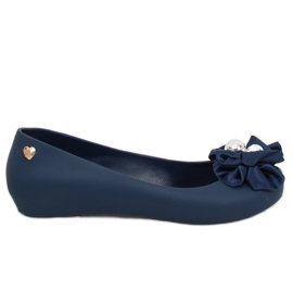 Ballerines Meliski avec un nœud bleu CK-86P Bleu