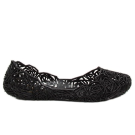 Ballerines en caoutchouc noir QX-02 Noir le noir