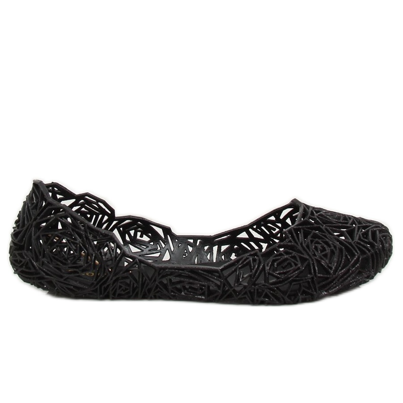 Ballerines en caoutchouc noir QX-02 Noir le noir