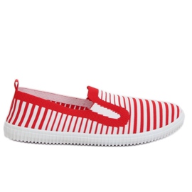 Baskets slipon rouges XJ-2909 Rouge blanc