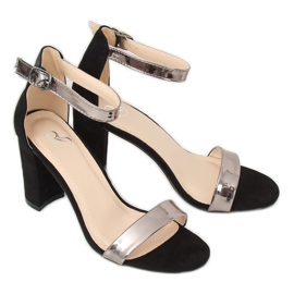 Noir GF-WL-35 Sandales noires sur le poteau