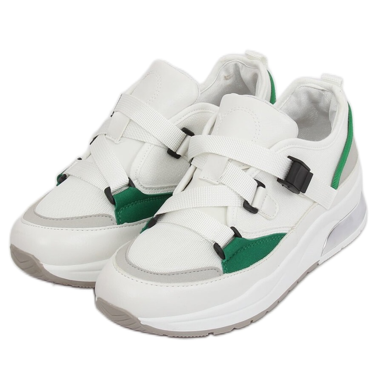 Chaussures de sport blanches 8801 Blanc vert