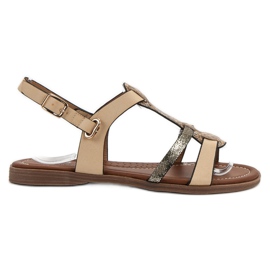 Small Swan Sandales confortables pour femmes beige