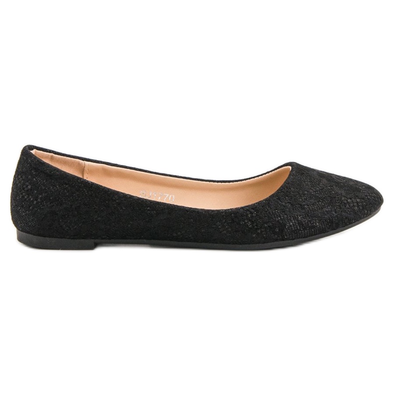 SHELOVET Ballerines En Dentelle À Paillettes le noir