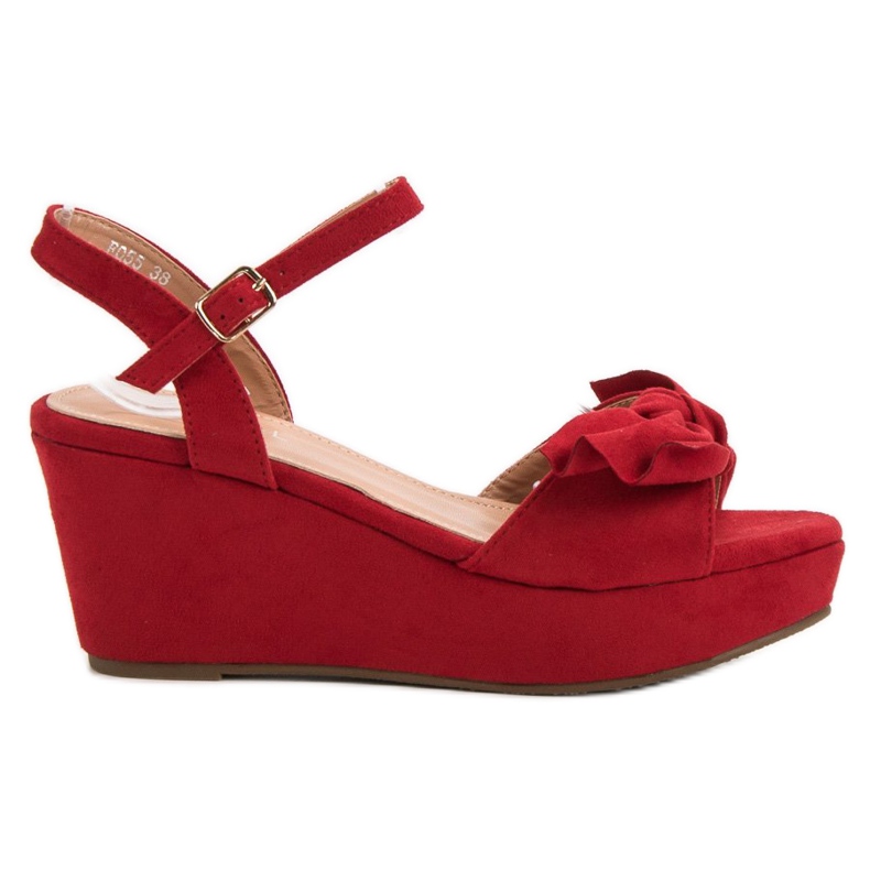 SHELOVET Sandales sur la plate-forme rouge