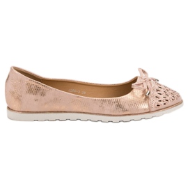 SHELOVET Ballerines décontractées jaune rose