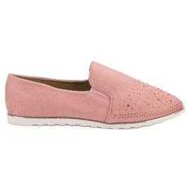 SHELOVET Slipons en daim rose