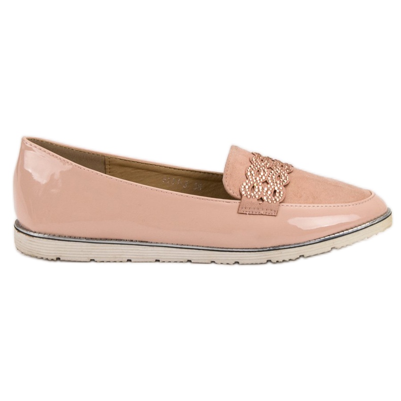 SHELOVET Mocassins laqués rose