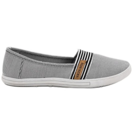 Slipony confortable VICES blanche le noir