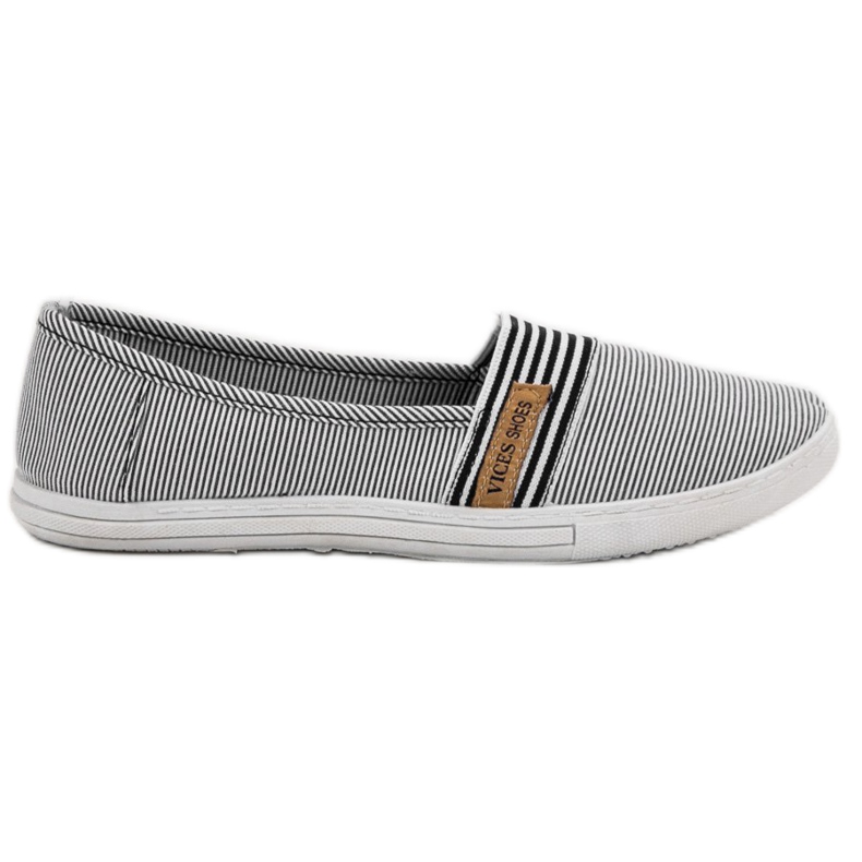 Slipony confortable VICES blanche le noir
