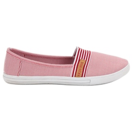Slipony confortable VICES blanche rouge Slipony confortable VICES blanche rouge