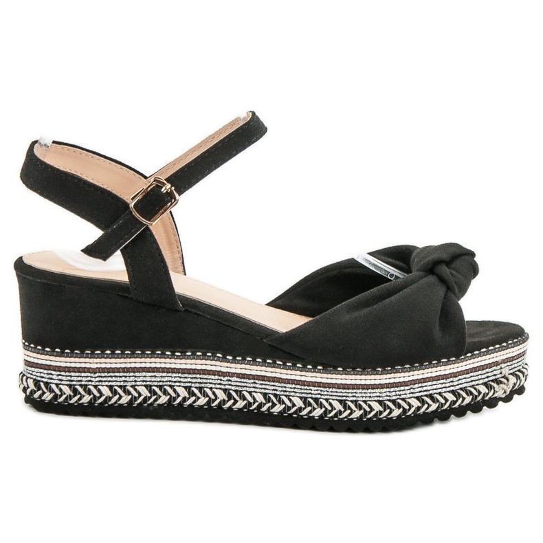 Groto Gogo Sandales Espadrilles en Daim le noir