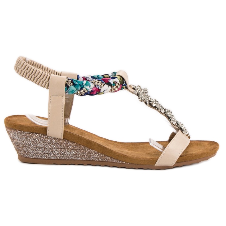 SHELOVET Sandales avec ornements brun