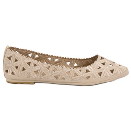 Ballerines VICES ajourées beige