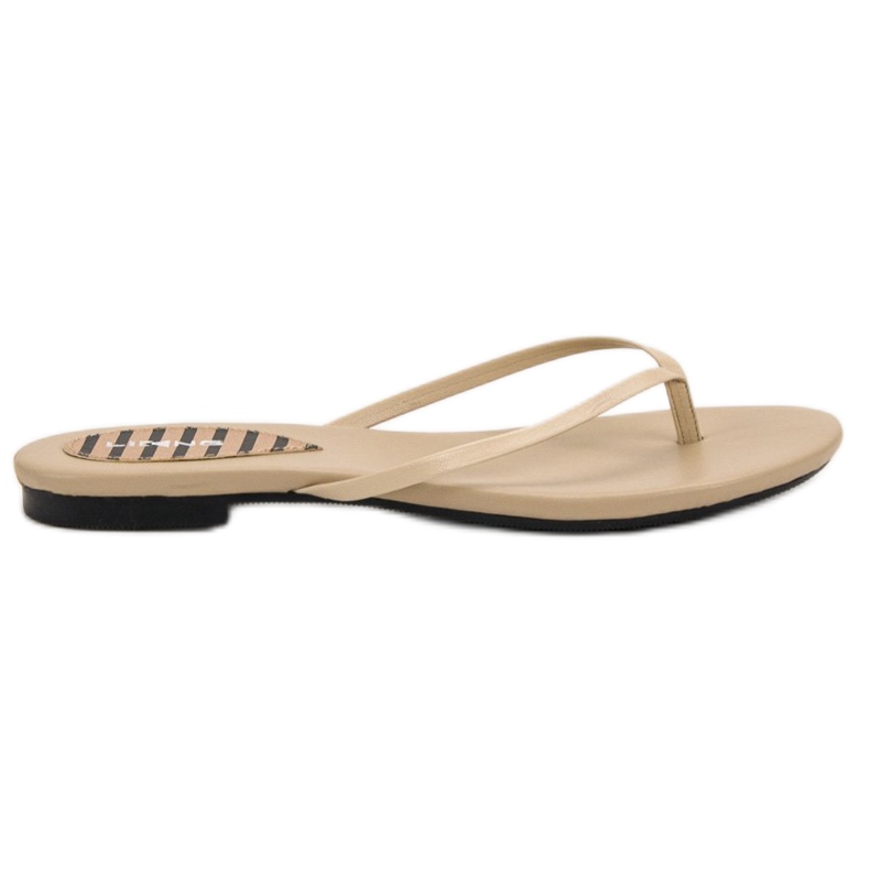 SHELOVET Des tongs classiques brun