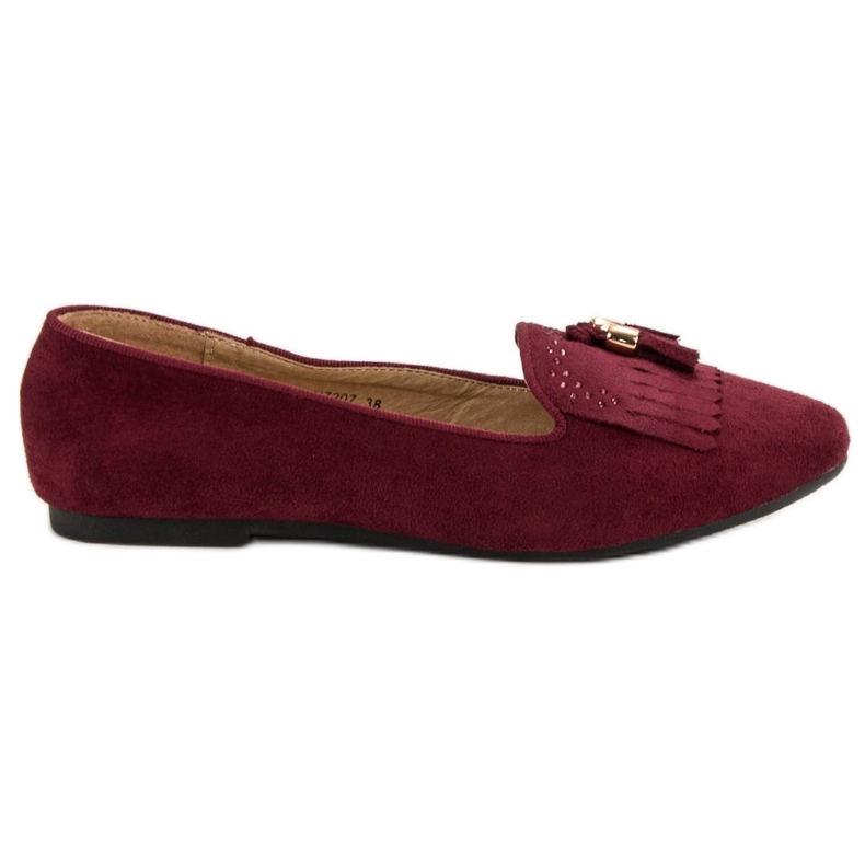 SHELOVET Mocassins à franges rouge