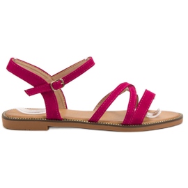 Ch. Creation Sandales en daim rose