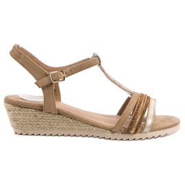 Kylie Sandales espadrilles brun jaune