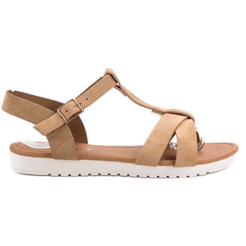 EXQUILY Sandales classiques en daim brun