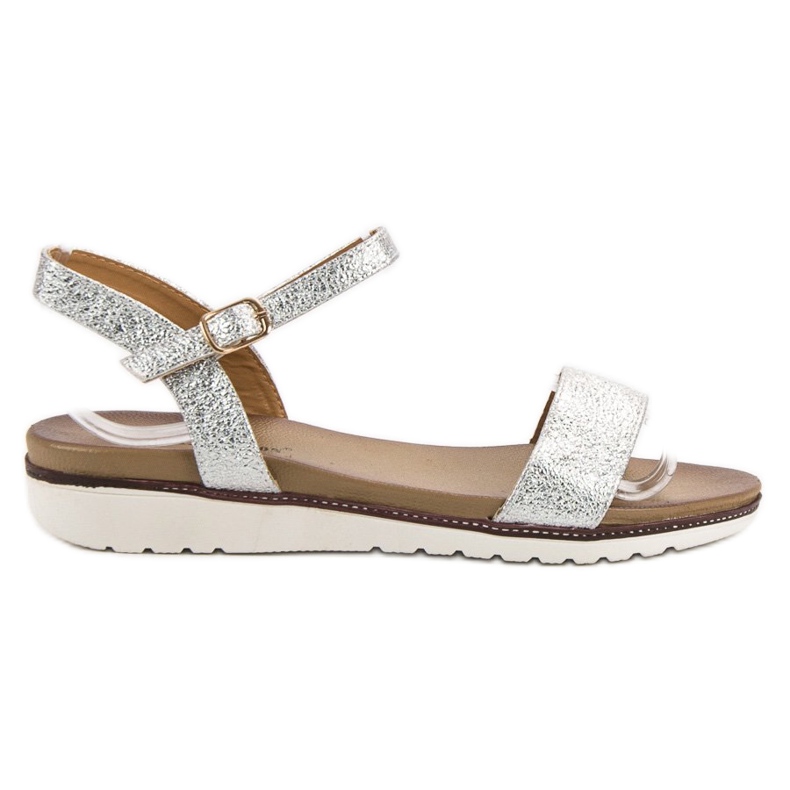 Ch. Creation Sandales brillantes gris