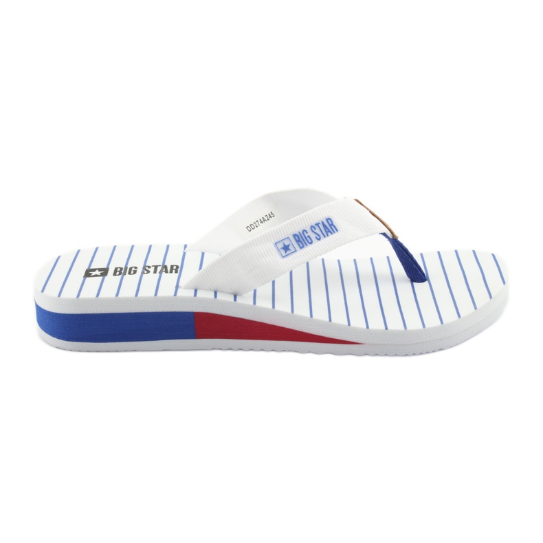 Tongs Big Star sur talon compensé blanche brun bleu rouge