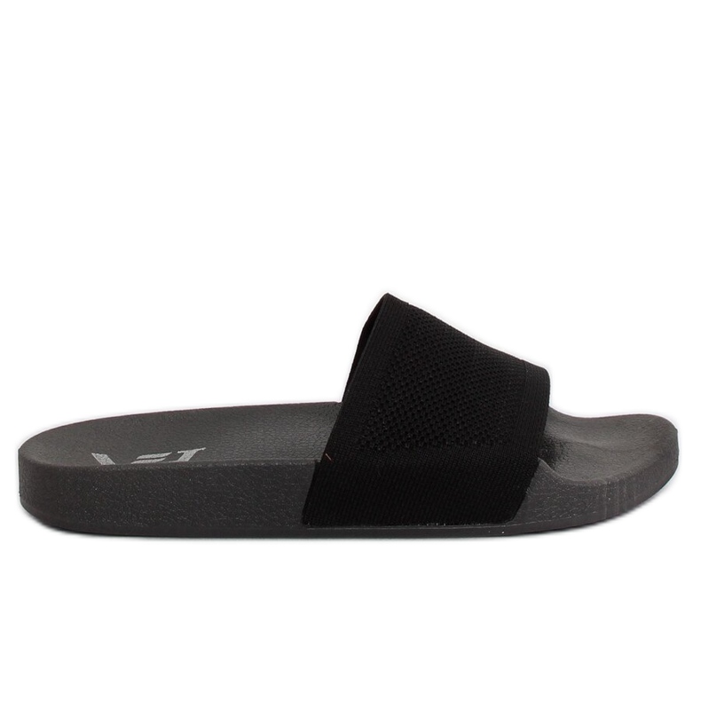 Chaussons noirs avec une ceinture tricotée PT-110 Noir le noir