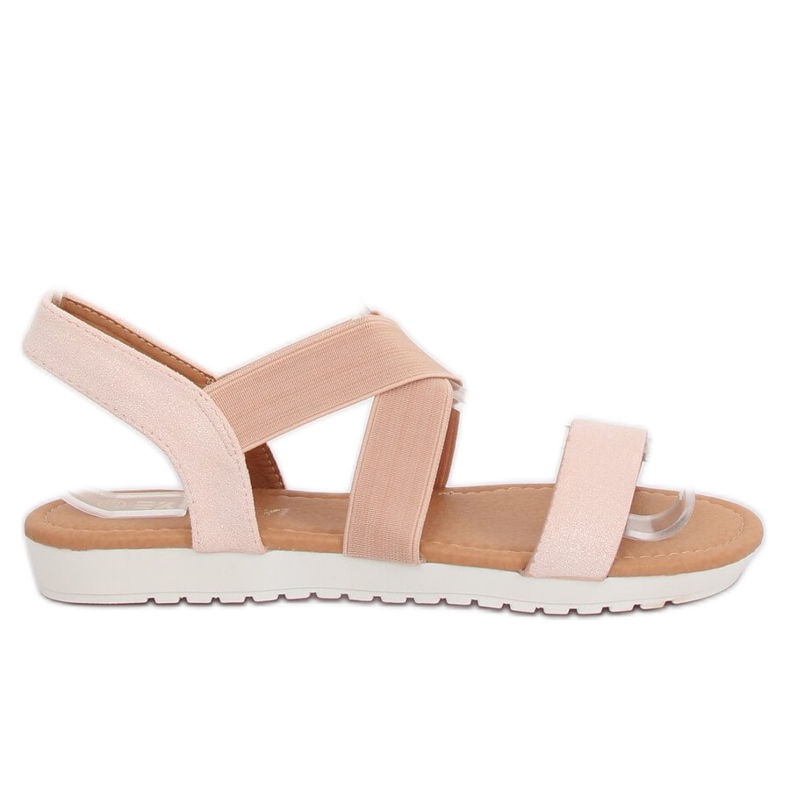 Sandales femme beiges X565 Champagne brun rose