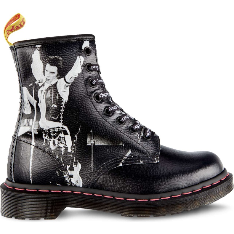 Dr. Martens 1460 Sex Pistols vicieux Black Sex Pistols Revers grain de paille le noir
