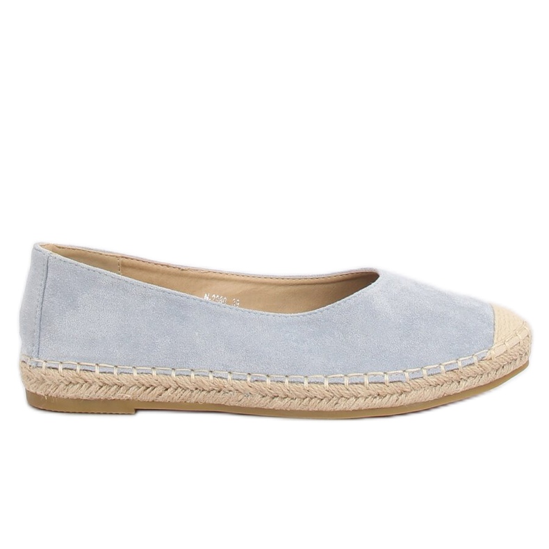 Espadrilles ballerines bleues N-2980 L.BLUE