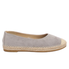 Espadrilles ballerines grises N-2980 Gris