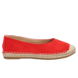 Espadrilles ballerines rouges N-2980 Rouge