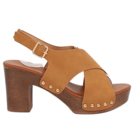 Sandales ala Camel sabots D-131 Camel brun