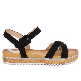Sandales noires pour femmes Y1521 Noir le noir