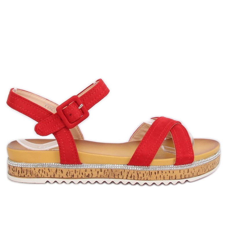 Sandales femme rouges Y1521 Rouge