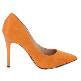 Escarpins sur un chameau 9003-18 Pin's orange multicolore