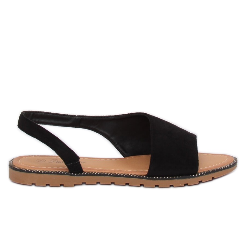 Sandales asymétriques pour femmes noires 982 Black le noir