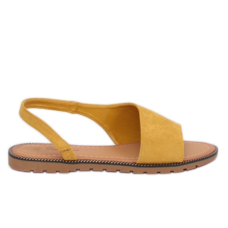 Sandales asymétriques jaunes pour femmes 982 Jaune