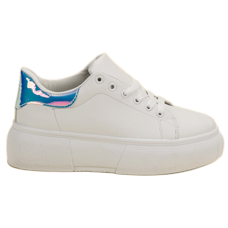 Renda Chaussures blanches sur la plate-forme