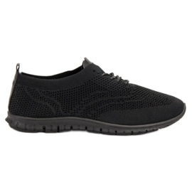 SHELOVET Chaussures à lacets textiles noir